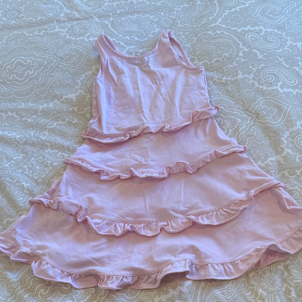 Charming Pink Ruffle Kids Dress